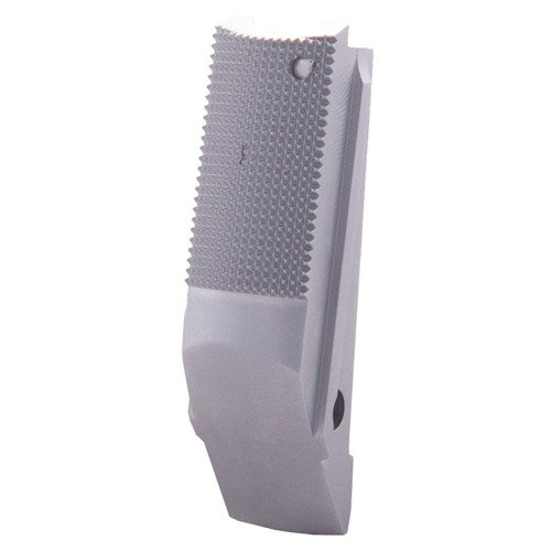 Der 1911 Bobtail Mainspring Housing reduziert die Dicke für verdecktes Tragen, ohne die Magazin-Kapazität zu verringern, und bietet verschiedene Oberflächenmuster.