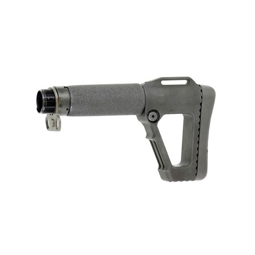 Der AR-15 SOCOM Stock bietet 5 verstellbare Längen, eine komfortable Schaftabdeckung und einen integrierten Hammer für vielseitige Nutzung im Einsatz.