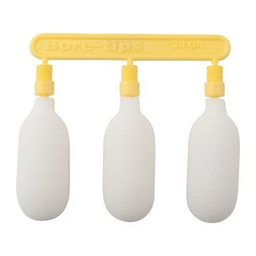 Die SUPER BRUSH BORE TIPS sind wiederverwendbare Schaumstoff-Swabs, die perfekt für präzises Reinigen deiner 20 GA Läufe geeignet sind und bis zu fünfmal genutzt werden können.