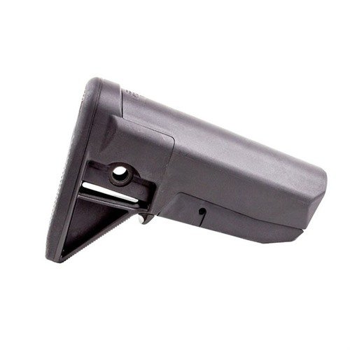 Der BCMGUNFIGHTER Stock ist leicht, robust und verhindert Verwicklungen. Mit einem patentierten Verschluss und bequemer Gummischaftpolsterung für optimale Stabilität.