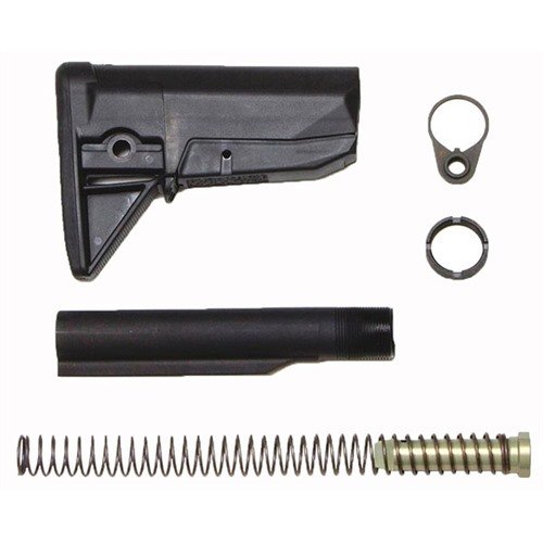 Das BCM GUNFIGHTER Stock Kit bietet einen robusten Mod 0 Stock, eine 7075 T6 Mil-Spec Receiver Extension und hochwertige Materialien für maximale Haltbarkeit.