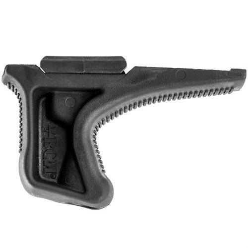 Der BCMGUNFIGHTER KAG Angled Grip bietet eine ergonomische Form für besseren Halt, Gelenkschmerzlinderung und verbesserte Waffenhandhabung ohne zusätzliche Breite.