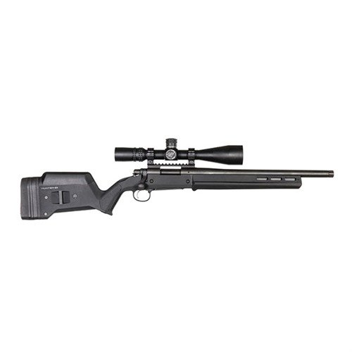 Der Magpul Remington 700 Hunter Stock bietet verbesserte Ergonomie, ist M-LOK-kompatibel und ermöglicht eine einfache Anpassung von Länge und Wangenhöhe.
