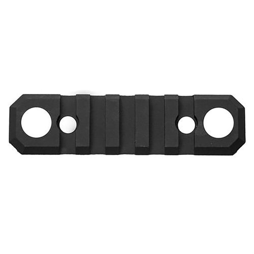 Mit der Grovtec KeyMod Rail Push Button Base erhältst du eine 5-Slot Picatinny-Schiene, perfekt für Zubehör wie Laser und Taschenlampen, leicht zu montieren!