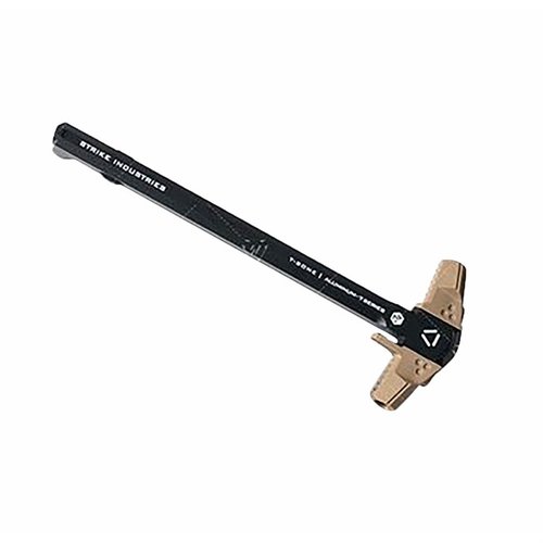Der T-Bone Charging Handle von Strike Industries für .223/5.56 bietet ein modulares Gasumlenksystem, leichtes 7000er Aluminium und komfortable, latchlose Handhabung.