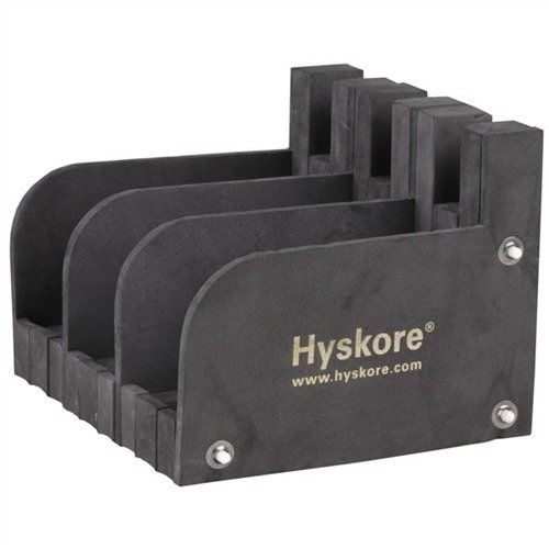 Der HYSKORE 3-Gun Modular Rack bietet platzsparende Aufbewahrung für bis zu drei Handfeuerwaffen, schützt sie vor Beschädigungen und ist ideal für deinen Waffenschrank.