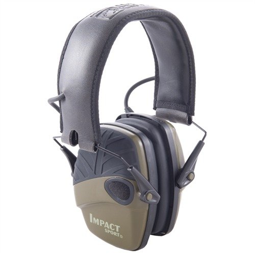 Die Howard Leight Impact Sport Electronic Earmuffs bieten leichten, kompakten Gehörschutz, der Gespräche verstärkt und gefährliche Geräusche wie Schüsse blockiert.