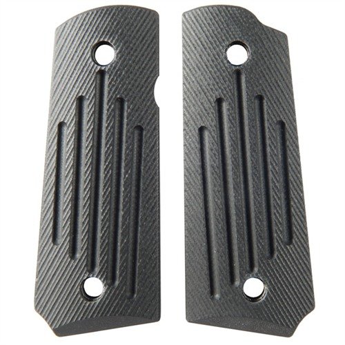 Die 1911 Carry Groove Grips bieten sicheren Halt ohne zu verhaken, sind aus robustem G10 gefertigt und erleichtern das Nachladen dank des Daumenscoops.
