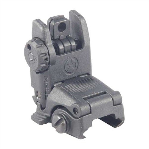 Die AR-15 MBUS GEN 2 Tactical Rear Sight bietet sofortige Bereitstellung, kompakte Bauweise und zwei verstellbare Aperturen für präzises Zielen.