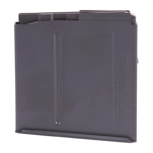 Das LONG ACTION 5RD AICS MAGAZIN .338 LAPUA bietet hochwertige Verarbeitung, Teflon-Beschichtung für zuverlässiges Zuführen und passt in AICS-kompatible Systeme.