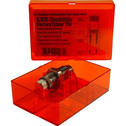Die LEE Carbide Factory Crimp Dies für 9mm Luger sorgen für zuverlässige Munition, einfache Einstellung des Crimps und benötigen kein Case Lube.