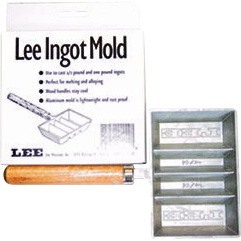Die Lee Ingot Mold aus rostfreiem Aluminium gießt 1/2 und 1 lb. Ingots (jeweils 2 Stück) und ist ideal zum Wiederverflüssigen und Legieren.