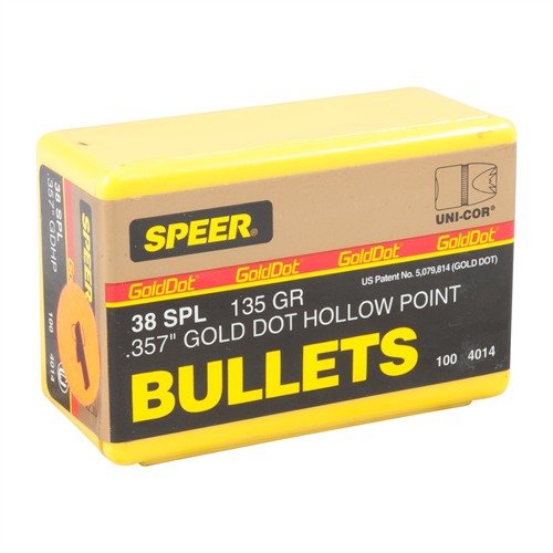 Die GOLD DOT SHORT BARREL 38CAL 357 135GR GDHP Munition bietet hervorragende Expansion bei niedrigen Geschwindigkeiten und sorgt für zuverlässige Zuführung in Selbstladepistolen.