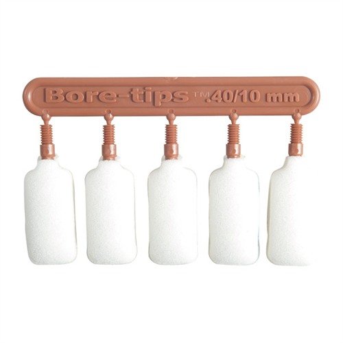 .40 Kaliber/10mm Bore Tips von SWAB-ITS sind wiederverwendbare Schaumstoffswabs für präzises Reinigen, passen auf gängige Reinigungsstäbe und sind bis zu fünfmal nutzbar.