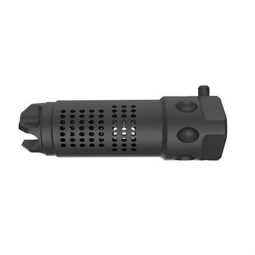 Der Knight's Armament QDC MAMS Muzzle Brake reduziert den Rückstoß, bietet eine matte schwarze Oberfläche und kommt mit einem 7-teiligen Shim-Kit für einfache Installation.