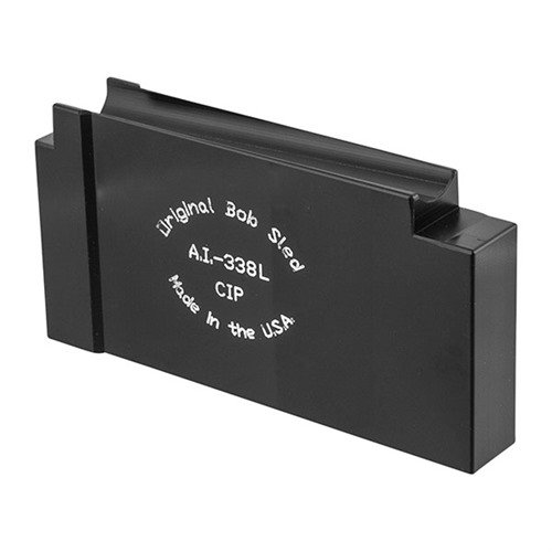 Der LONG ACTION AICS BOB SLED 338 LAPUA erleichtert dir das Laden von Einzelfeuerpatronen in deinen Bolt Action Gewehren mit Accuracy International Magazinen.