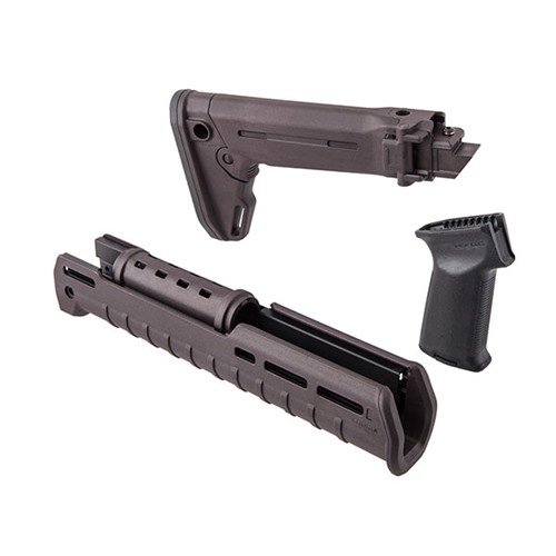 Upgrade deine AK-47 mit dem Magpul Zhukov-S Stock, der klappbar und ergonomisch ist, sowie dem M-LOK Handguard für optimale Zubehörmontage.