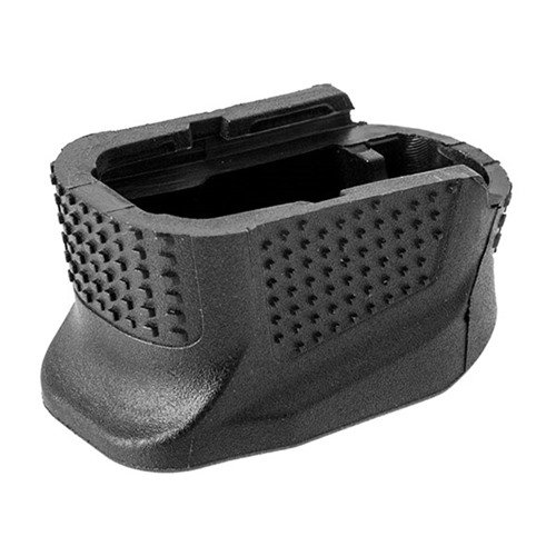 Die Enhanced Magazine Plate für Glock® 42 erhöht die Kapazität um +2, verbessert die Kontrolle und erleichtert schnelle Magazinwechsel für mehr Präzision.