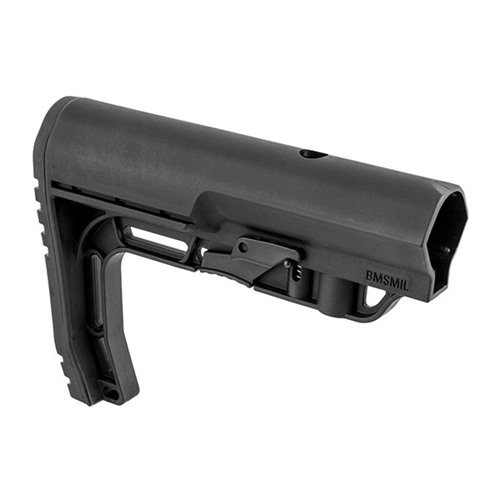 Der AR-15 Battlelink Minimalist Stock ist extrem leicht mit nur 6oz, passt auf Mil-Spec Buffer Tubes und bietet anpassbare Zubehörmontagen für maximale Funktionalität.