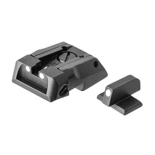 Die LPA Novak Adjustable Sight Sets bieten eine präzise Anpassung für Windage und Elevation, sind im Low Profile Design für einfaches Holstern und in verschiedenen Farben erhältlich.
