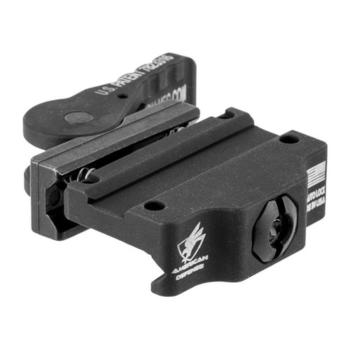 Die AD-MRO-L Halterung für das Trijicon Miniature Rifle Optic ist aus 6061 T6 Aluminium gefertigt, extrem niedrig und bietet das QD Auto Lock™ System für perfekten Halt.