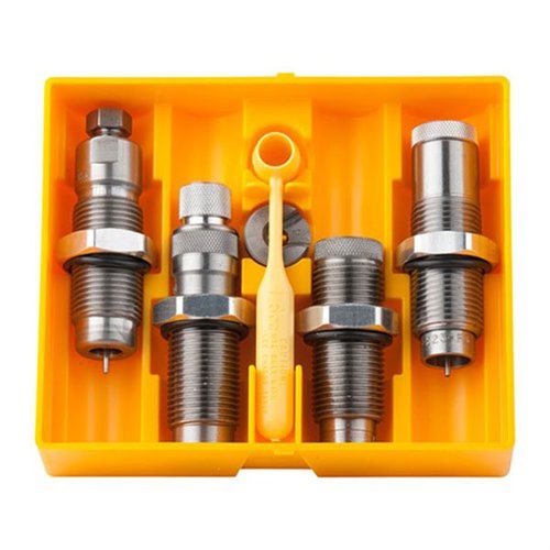 Wähle das ULTIMATE RIFLE 4-DIE SET für maximale Vielseitigkeit: Vollständige Größenanpassung, beste Präzision und kein Fallfett nötig – für perfekte Munition!