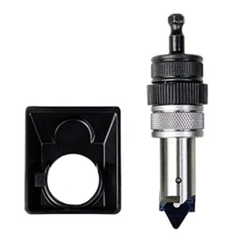 Trim und chamfer in Sekundenschnelle! Der Hex-Schlüssel passt in jeden Akkuschrauber oder Bohrer. Inklusive Quick-Trim Adapter, Chipfänger und Deluxe Cutter.