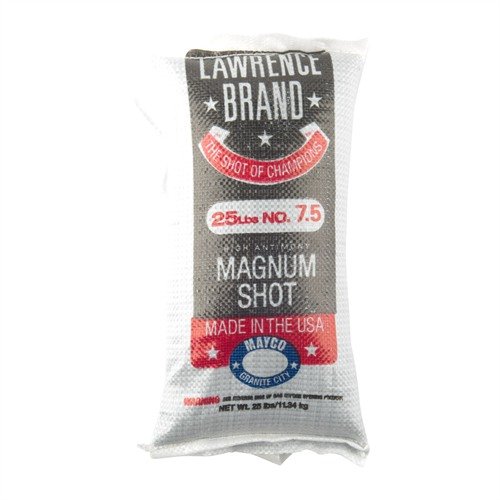 Mit über 100 Jahren Erfahrung bietet der LAWRENCE MAGNUM LEAD SHOT #7.5 eine enge Musterbildung, tiefe Durchdringung und fließt perfekt durch deine Shotshell-Loader.