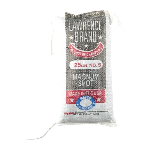 Die LAWRENCE MAGNUM LEAD SHOT #5 bietet enge Musterung und tiefe Durchdringung, hergestellt aus einer hochantimonhaltigen Legierung für extra Härte.