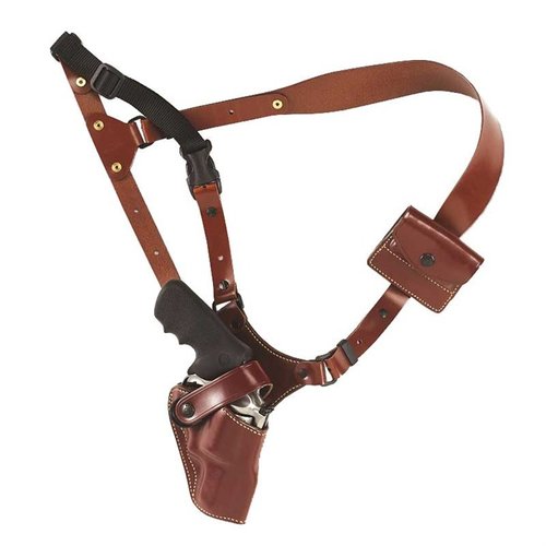 Der Great Alaskan Schulterholster aus hochwertigem Steerhide bietet Komfort und schnellen Zugriff auf deine große Waffe – ideal für Outdoor-Aktivitäten!