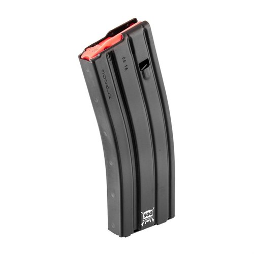 Die AR-15 Magazine im Kaliber 300 Blackout bieten eine robuste Aluminiumkonstruktion mit rotem Follower und sind in 10, 20 und 30 Schuss erhältlich.