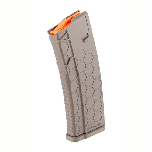 Die Hexmag Series 2 AR-15 Magazine bieten 30 Schuss, sind extrem robust, mit einfacher Ladehilfe und einem einzigartigen, werkzeuglosen Design für einfache Reinigung.