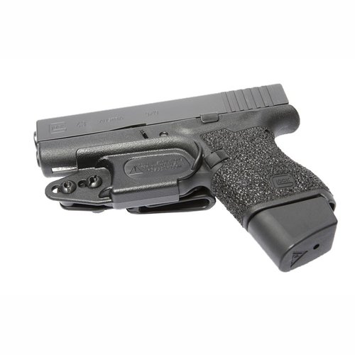 Das Raven Concealment VanGuard 2 Holster für Glock 42/43 bietet sicheren Trigger-Schutz, minimalen Platzbedarf und ist für schnellen Zugriff bereit.