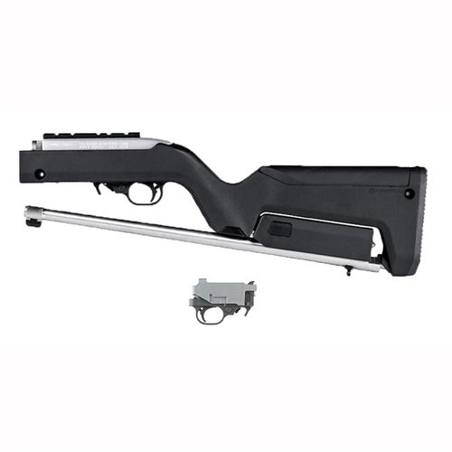 Der Magpul Ruger 10/22 Backpacker Stock ermöglicht eine kompakte Lagerung und den Transport deines Ruger 10/22, mit Platz für drei Magazine und einem 10/22 BX Trigger.