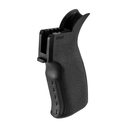 Der EPG27 Engage Pistolengriff bietet ergonomischen Komfort, besseren Halt, eine abnehmbare Beavertail und ist aus robustem Polymer für maximale Langlebigkeit.
