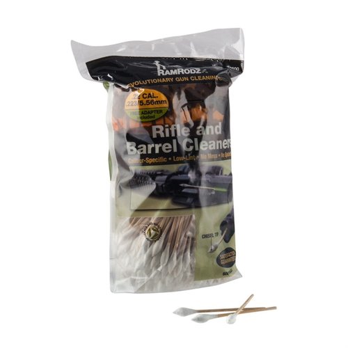 Die RamRodz Rifle & Barrel Cleaner reinigen deine .223/5.56mm/.22 LR Waffe gründlich, ohne den Patch-Hass – saugfähig, flexibel und umweltfreundlich!