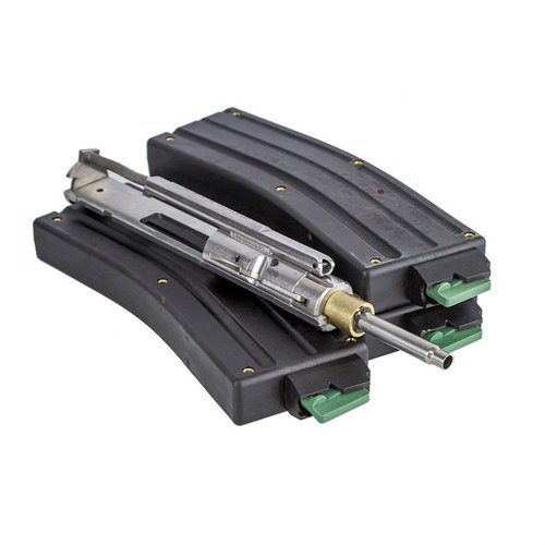 Mit dem CMMG Bravo .22LR Conversion Kit kannst du kostengünstig .22 LR Munition nutzen, um deine Schießfähigkeiten zu verbessern und teure Centerfire-Munition zu sparen.