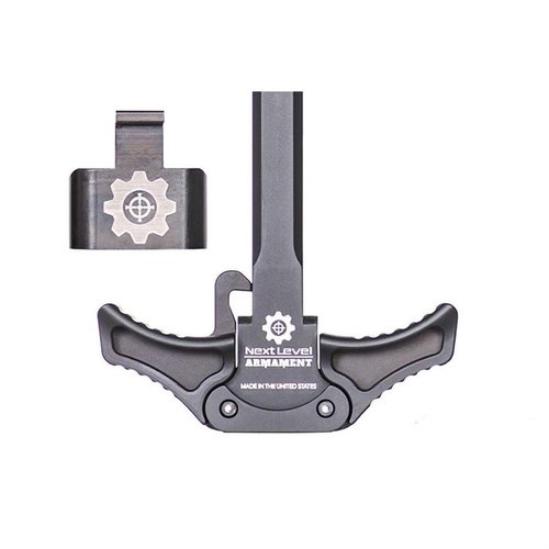 Verbessere deine SIG Sauer MPX mit dem Next Level Armament NLA Charging Handle: voll ambidextrisch, größere Oberfläche und robuster Stahl-Federplatte.