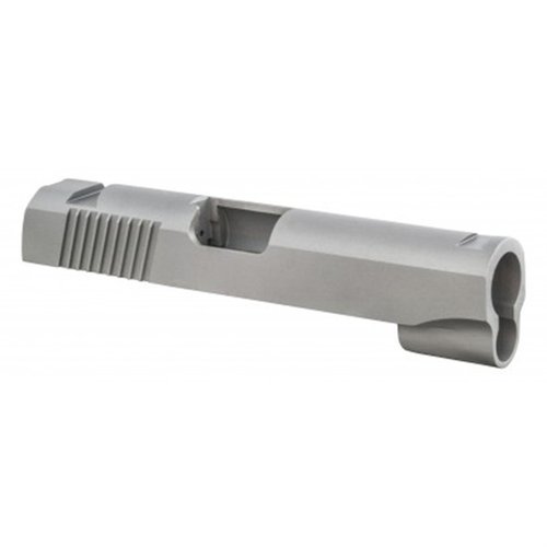 Der 1911 Commander Carry Slide von Fusion Firearms ist präzise CNC-gefertigt, kompatibel mit 45 ACP und 9mm/38 Super, und bietet dicke Combat-Serrationen.