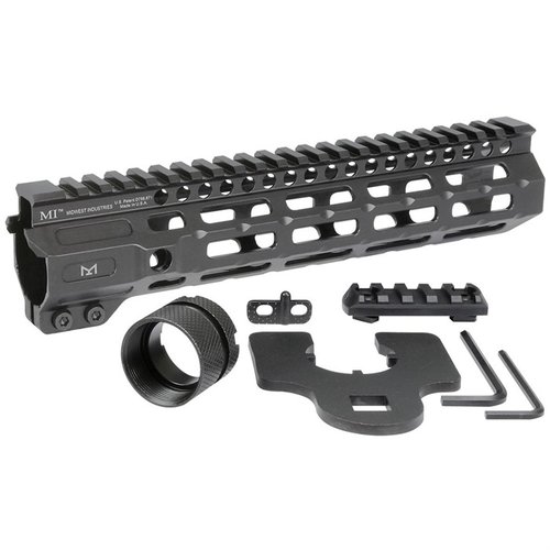 Der Midwest Industries Combat M-LOK Handguard für AR-15 bietet eine robuste, freischwebende Konstruktion, sieben M-LOK-Punkte und eine durchgehende Picatinny-Schiene.