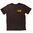 T-Shirt aus feiner Baumwolle mit Vintage-Logo, mittelbraun
