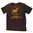 T-Shirt aus feiner Baumwolle mit Vintage-Logo, mittelbraun