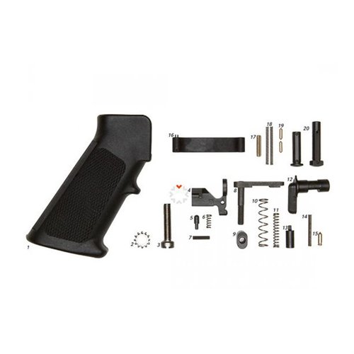 Das Geissele AR-15 Mil-Spec Lower Parts Kit enthält alle wichtigen Komponenten für deinen AR-Lower-Bau, außer dem Trigger, für eine individuelle Anpassung.