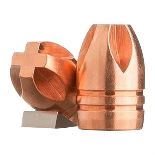 Die 45 CALIBER XTREME PENETRATOR Kugeln bieten tiefe, gerade Penetration, eine permanente Wundhöhle und überwinden Barrieren dank solidem Kupfer und CNC-Bearbeitung.