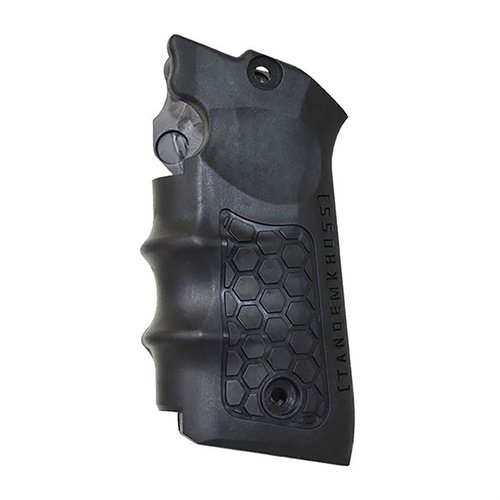 Die HIVEGRIP von TANDEMKROSS bietet dir verbesserten Grip, ergonomische Fingerkerben und dämpfendes Material für präzises Schießen mit deiner Ruger MKIV 22/45.