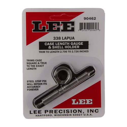 Der CASE LENGTH GAUGE von LEE PRECISION ermöglicht dir präzises Trimmen und das Ausrichten des Hülsenmundes – einfach zu bedienen mit Cutter und Lock Stud.
