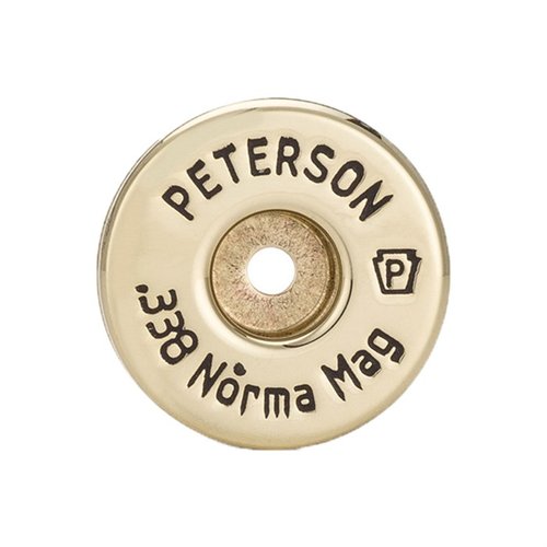 Die 338 Norma Magnum Brass von Peterson Cartridge bietet eine zuverlässige Qualität mit einem Durchmesser von .580" und hoher Stabilität für präzise Schüsse.