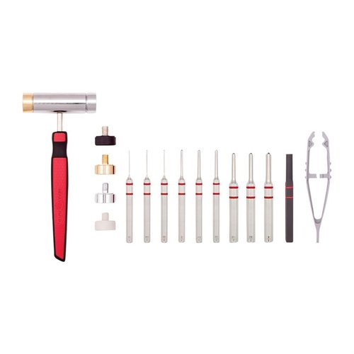 Mit dem ACCU-PUNCH® Hammer & Roll Pin Punch Set hast du ergonomische Werkzeuge, diverse Punch-Größen und einen praktischen Pin Alignment Tool für präzise Arbeiten.