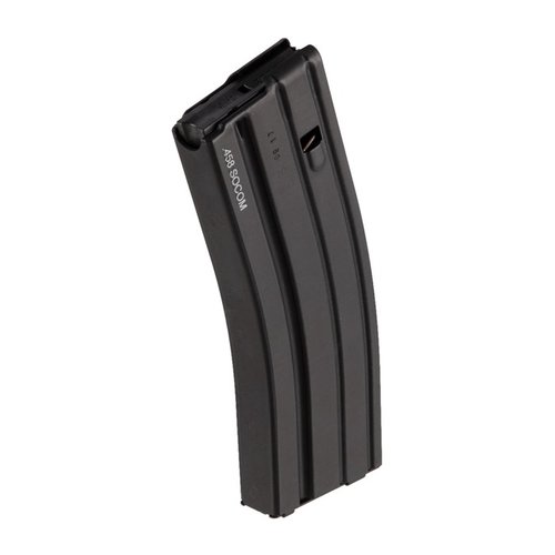 .458 SOCOM Magazine von D&H Industries für AR-15, aus robustem Aluminium mit schwarzer Beschichtung, erhältlich in 10 oder 4 Schuss.