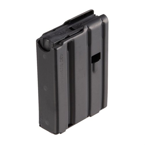 .450 BUSHMASTER Magazin von D&H INDUSTRIES für AR-15, aus robustem Stahl mit schwarzer Oberfläche und 4 Schuss Kapazität – perfekt für dein nächstes Abenteuer!